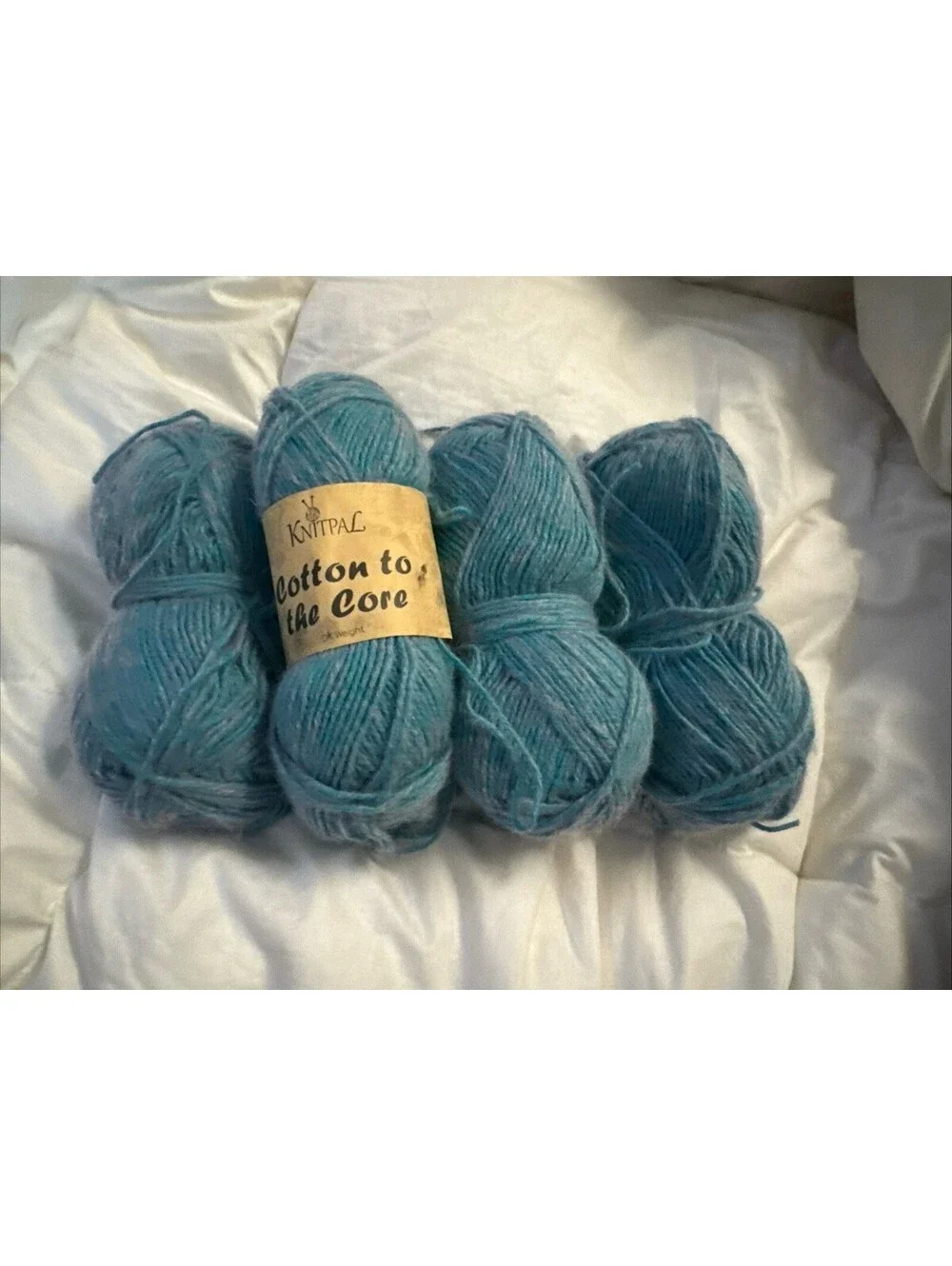 Knitpal Cotton to The Core Blue Cotton Blend Yarn 4 1/2 Skeins
